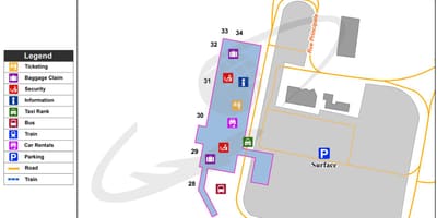 Yqb机场的地图