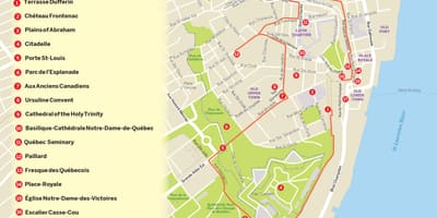 地图魁北克的城市跳上跳下
